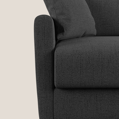 Edgar divano letto matrimoniale in tessuto felis impermeabile T03 antracite 