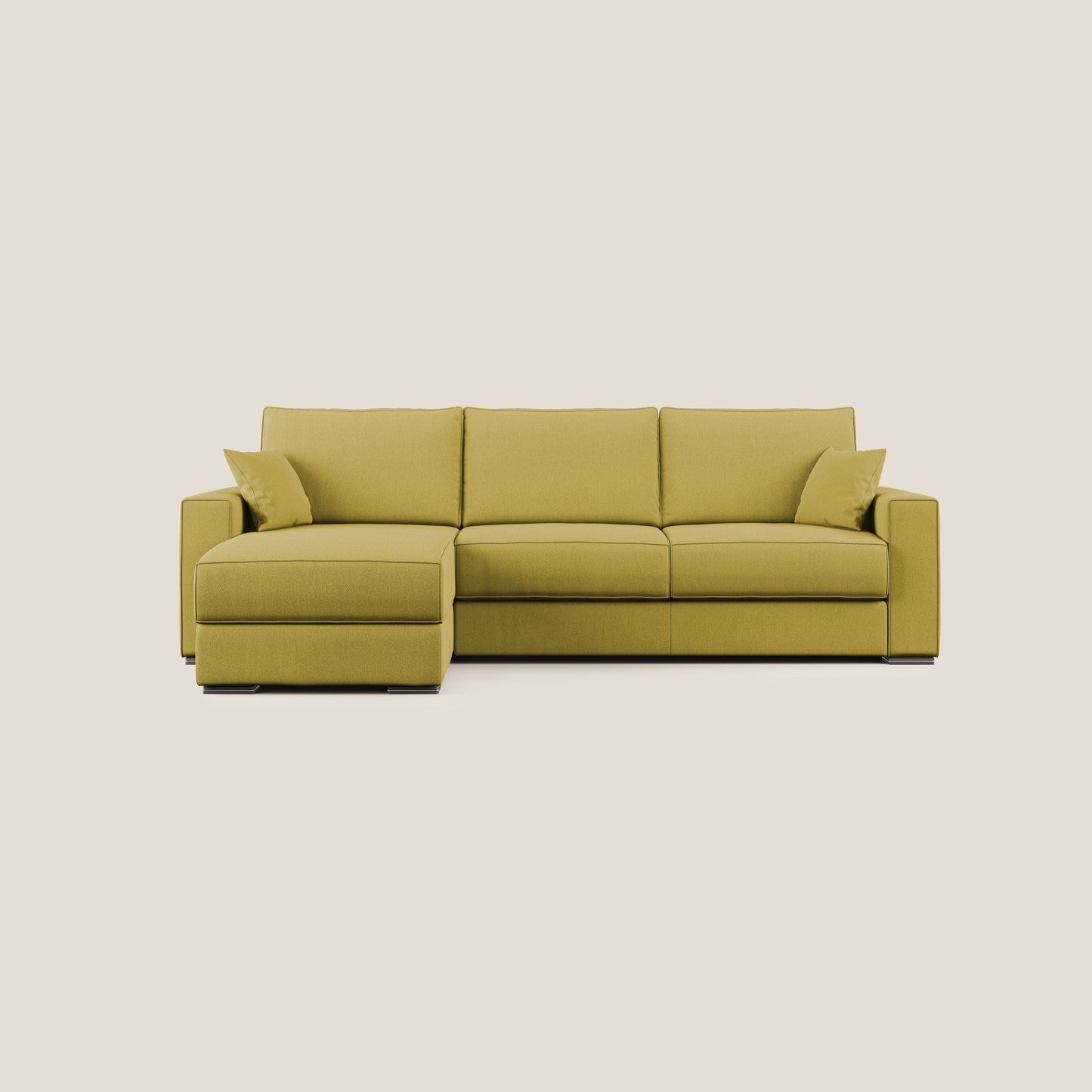 Dream Divano letto angolare in tessuto smacchiabile T05 giallo 