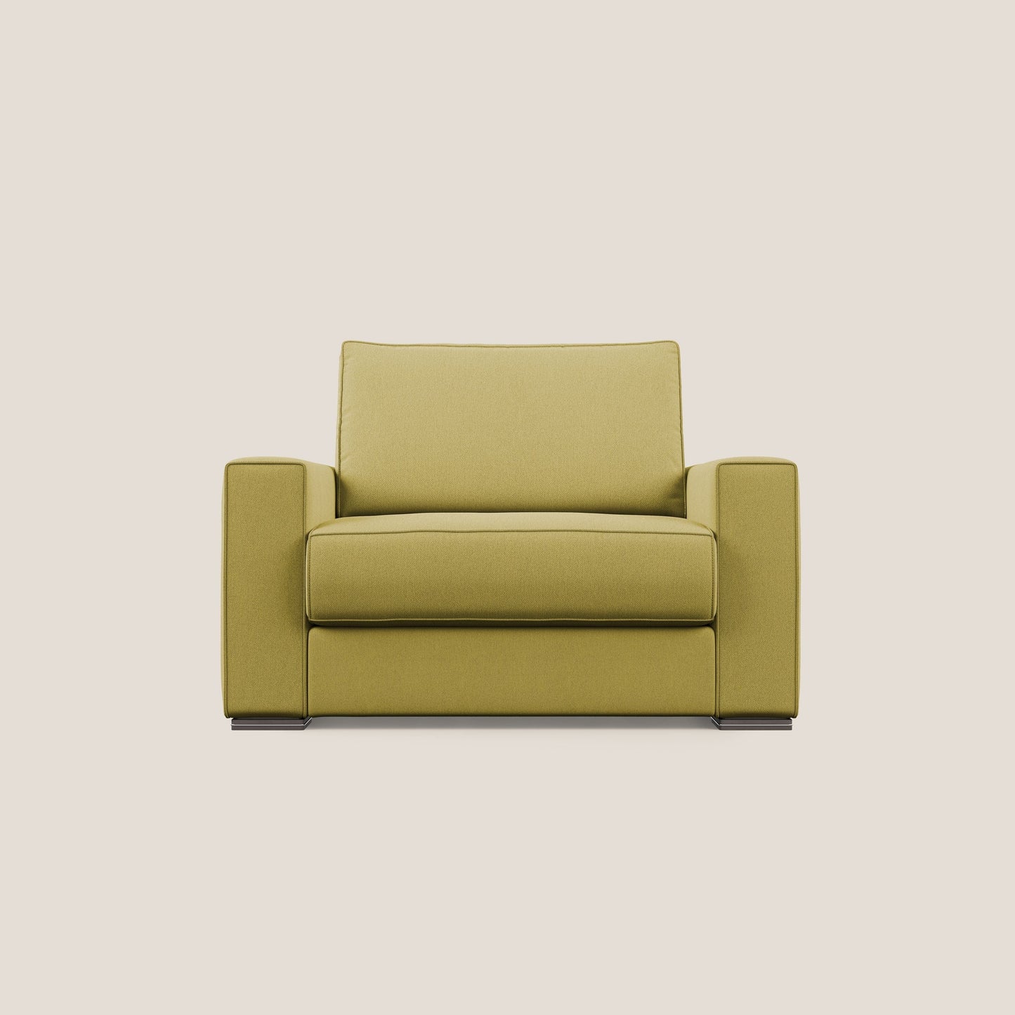 Dream poltrona letto in tessuto smacchiabile T05 giallo