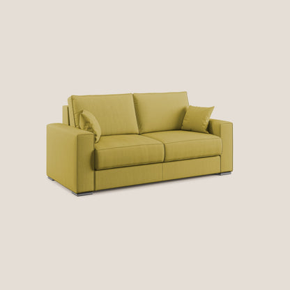 Dream Divano letto moderno dai morbidi cuscini in tessuto smacchiabile T05 giallo