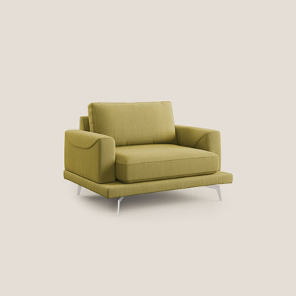 Dorian poltrona moderna in tessuto smacchiabile T05 giallo