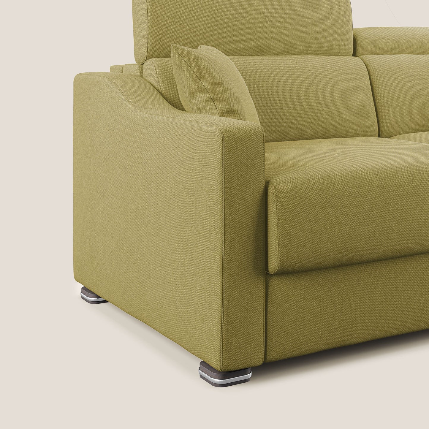 Divano letto matrimoniale Amber in tessuto smacchiabile T05