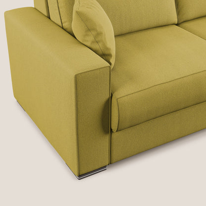 Dream Divano letto moderno dai morbidi cuscini in tessuto smacchiabile T05 giallo