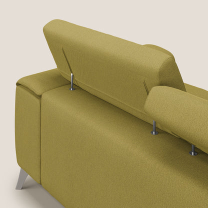 Fusion divano con 3 sedute allungabili in tessuto smacchiabile T05 giallo