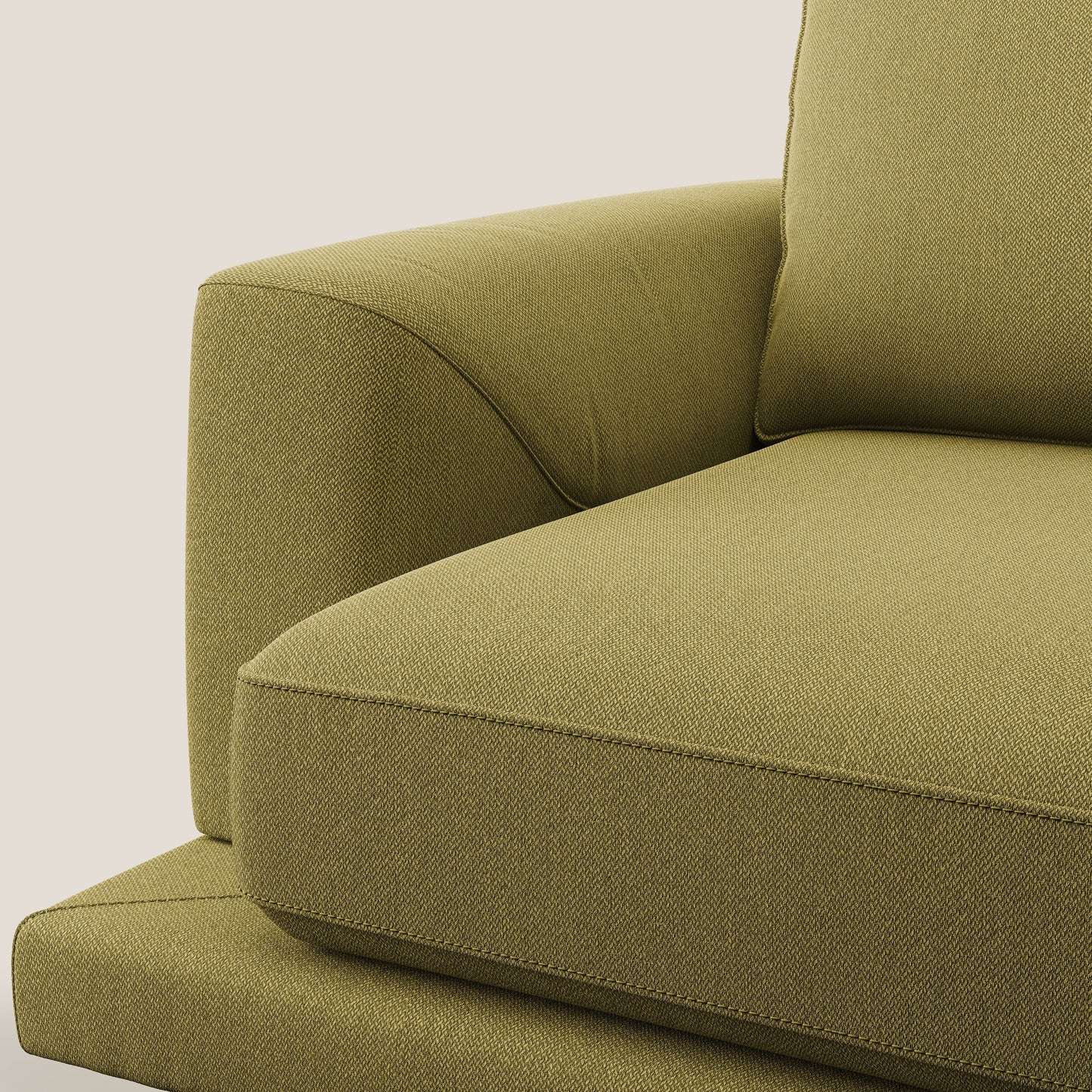 Dorian poltrona moderna in tessuto smacchiabile T05 giallo