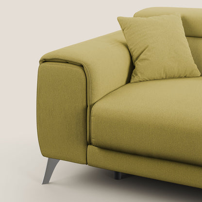 Fusion divano con sedute allungabili in tessuto smacchiabile T05 giallo