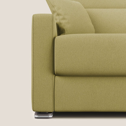 Divano letto matrimoniale Amber in tessuto smacchiabile T05 giallo 