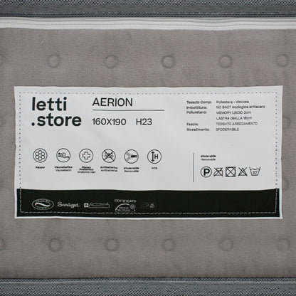 AERION – Materasso Ortopedico in Memory &amp; Aquapur per un Riposo Leggero come l'Aria
