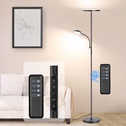 70 LED Torchiere Floor Lamp with Touch Control and Remote - N/A