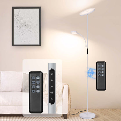 70 LED Torchiere Floor Lamp with Touch Control and Remote - N/A