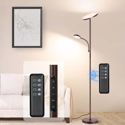 70 LED Torchiere Floor Lamp with Touch Control and Remote - N/A