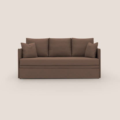 Brera Divano duplex con doppio letto in tessuto simil cotone impermeabile T13 marrone