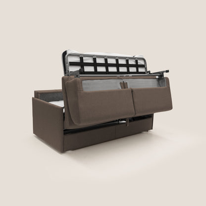 Evans Divano letto matrimoniale in tessuto impermeabile T13 marrone