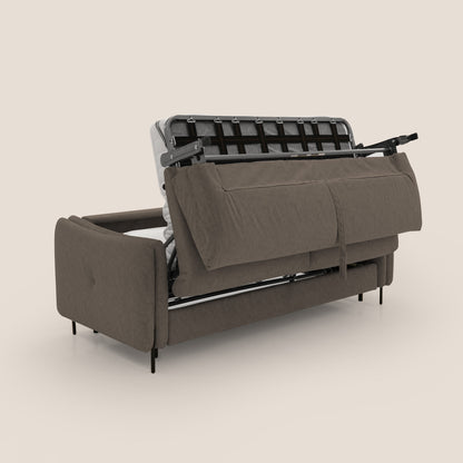 Gregory Divano letto con materasso h18 cm in microfibra effetto velluto impermeabile T09 marrone 