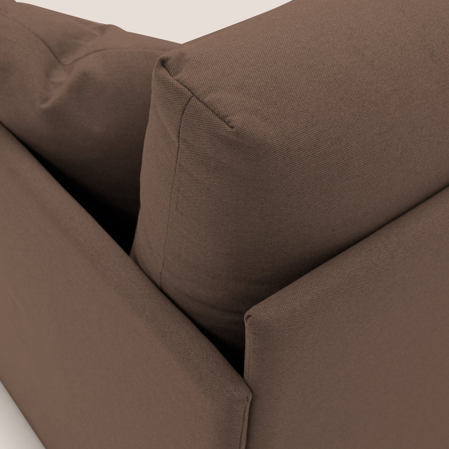 Brera Divano duplex con doppio letto in tessuto simil cotone impermeabile T13 marrone