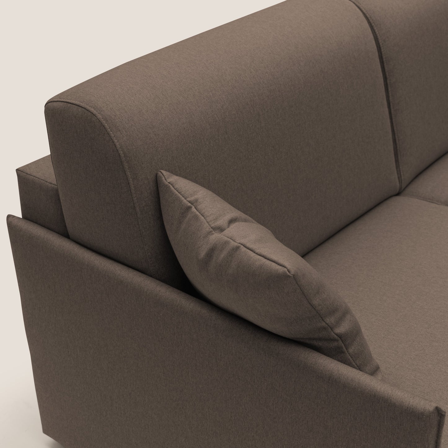 Evans Divano letto matrimoniale in tessuto impermeabile T13 marrone