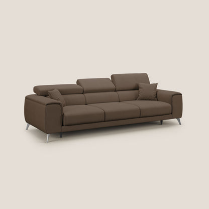 Divano Fusion con 3 sedute allungabili in tessuto smacchiabile T05 marrone