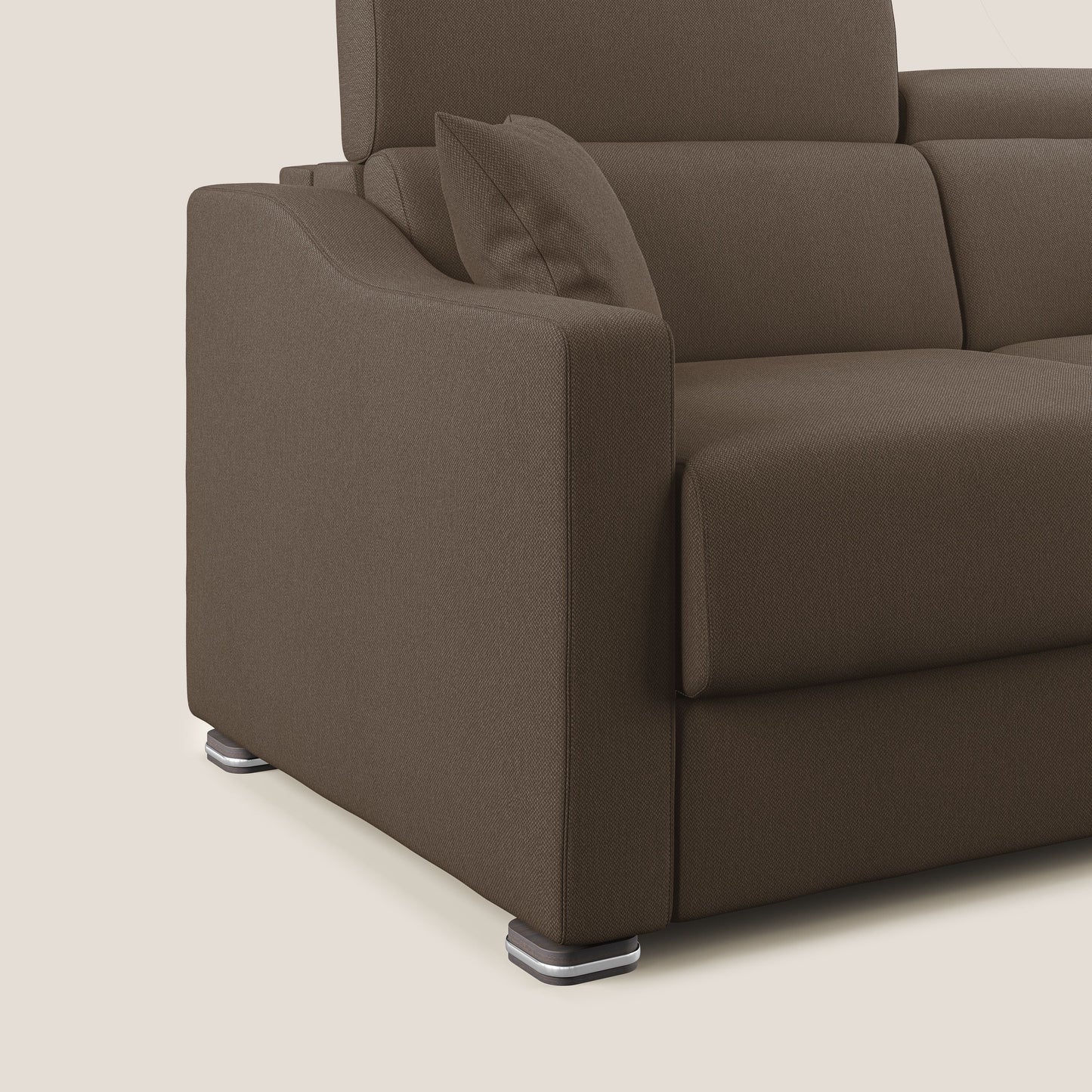 Divano letto matrimoniale Amber in tessuto smacchiabile T05