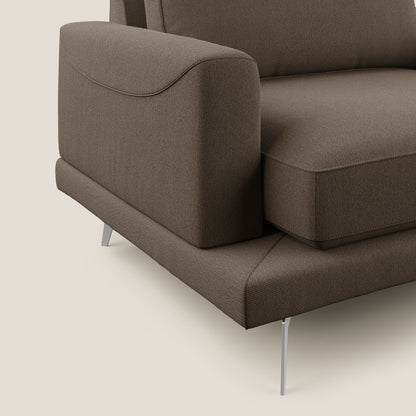 Dorian poltrona moderna in tessuto smacchiabile T05 marrone