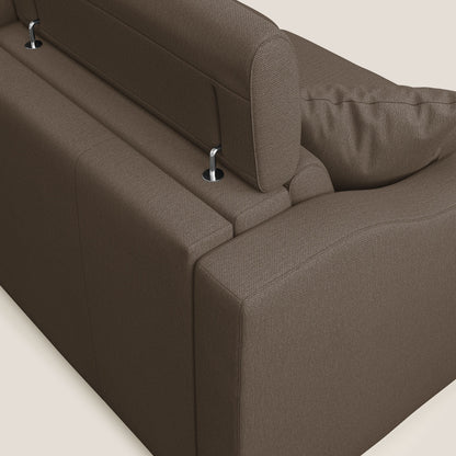 Divano letto matrimoniale Amber in tessuto smacchiabile T05 marrone 