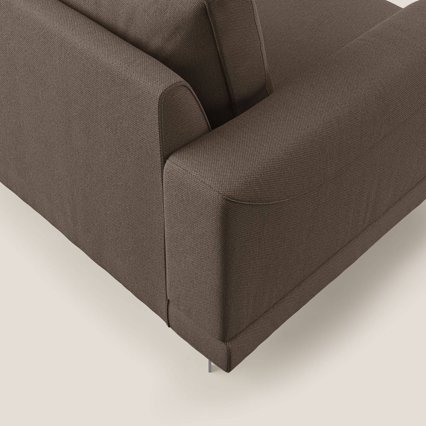 Dorian poltrona moderna in tessuto smacchiabile T05 marrone