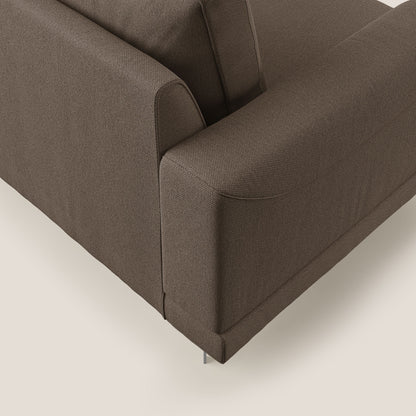 Dorian poltrona moderna in tessuto smacchiabile T05 marrone