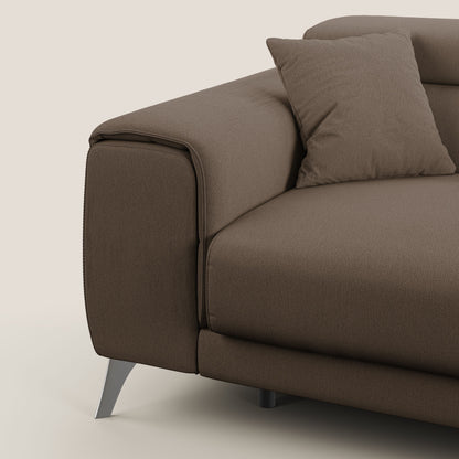 Fusion divano con sedute allungabili in tessuto smacchiabile T05 marrone