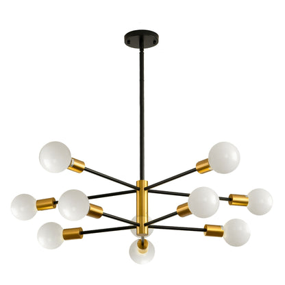 8/10/12-Light Modern Sputnik Linear Chandelier