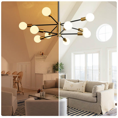 8/10/12-Light Modern Sputnik Linear Chandelier