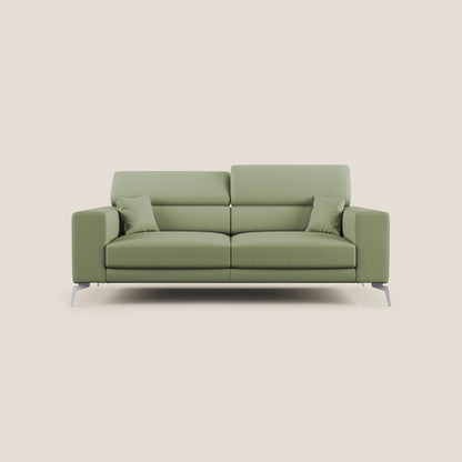 Blade Divano moderno con poggiatesta reclinabili in Ecopelle T04 verde