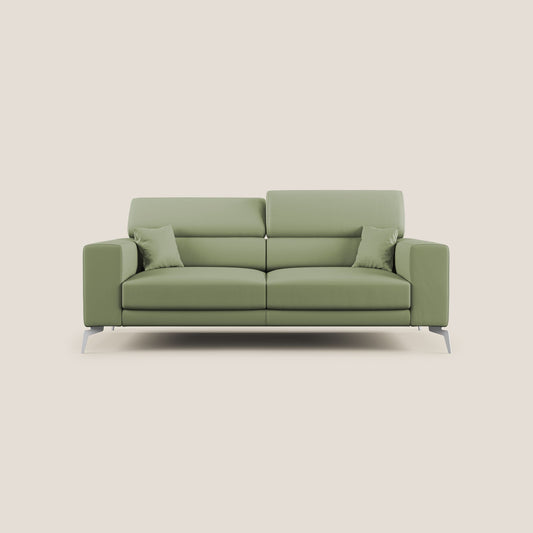 Blade Divano moderno con poggiatesta reclinabili in Ecopelle T04 verde