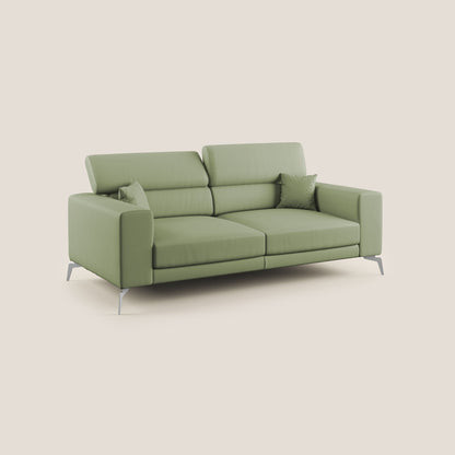 Blade Divano moderno con poggiatesta reclinabili in Ecopelle T04 verde