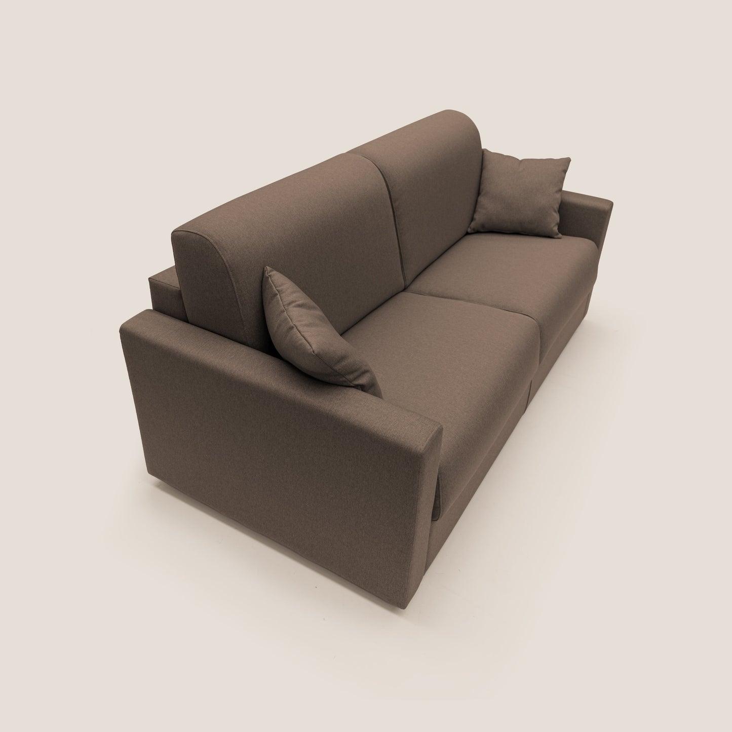 Chris Divano letto matrimoniale in tessuto impermeabile T13 marrone