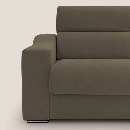 Bomber divano letto matrimoniale con poggiatesta in tessuto impermeabile T14 marrone 