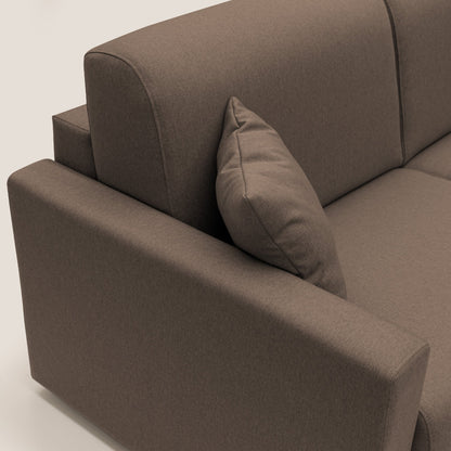 Chris Divano letto matrimoniale in tessuto impermeabile T13 marrone