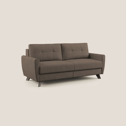 Callisto Divano letto matrimoniale in tessuto morbido impermeabile T02 marrone