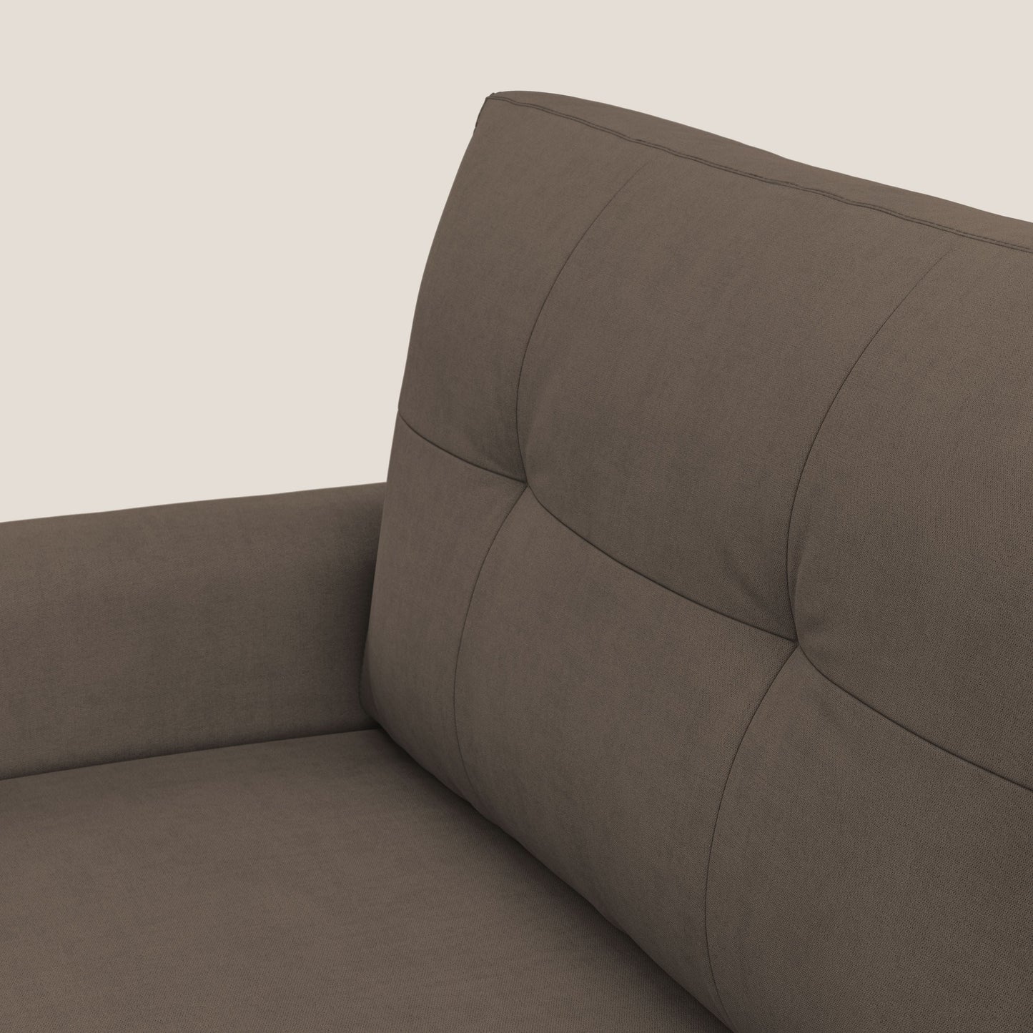 Callisto Divano letto matrimoniale in tessuto morbido impermeabile T02 marrone