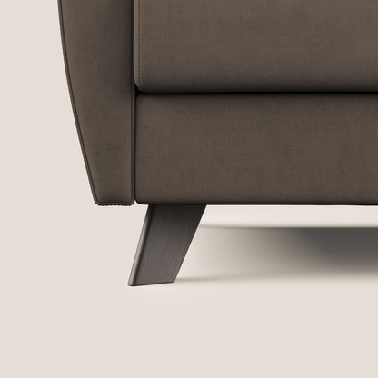 Callisto Divano letto matrimoniale in tessuto morbido impermeabile T02 marrone