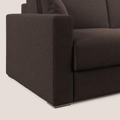 Best Divano letto matrimoniale in tessuto smacchiabile QuickClean T08 marrone