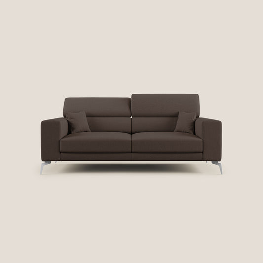 Blade Divano con poggiatesta reclinabili in tessuto impermeabile misto cotone T13 marrone