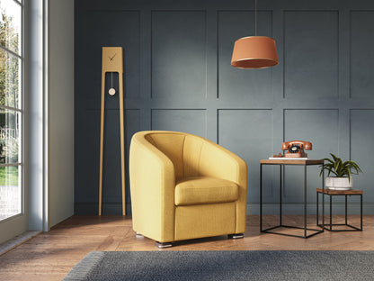 Cloe Poltroncina in tessuto smacchiabile con acqua QuickClean T08 marrone