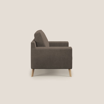 Poltroncina danese in tessuto morbido impermeabile T02 marrone