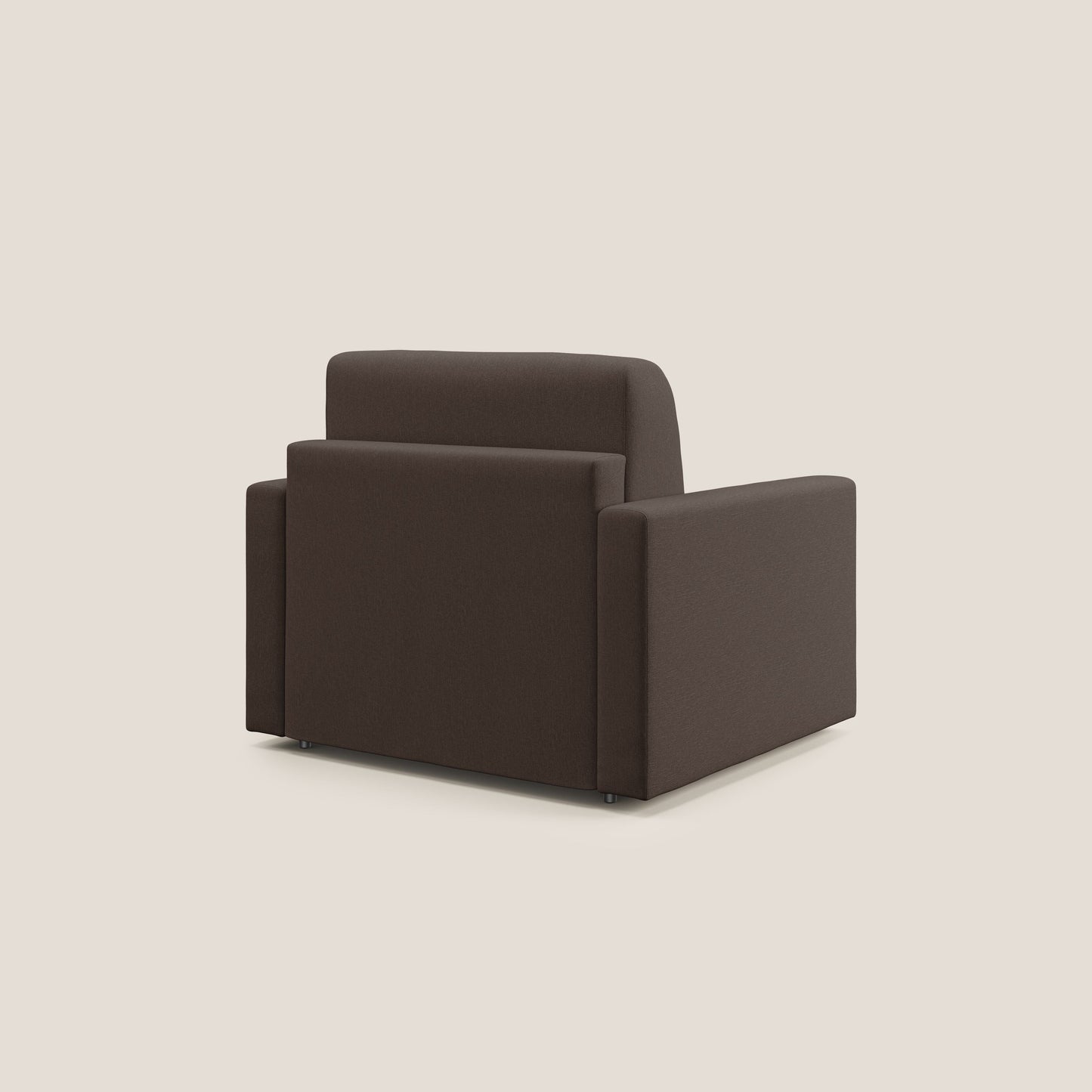 Chris poltrona letto in tessuto impermeabile T13 marrone