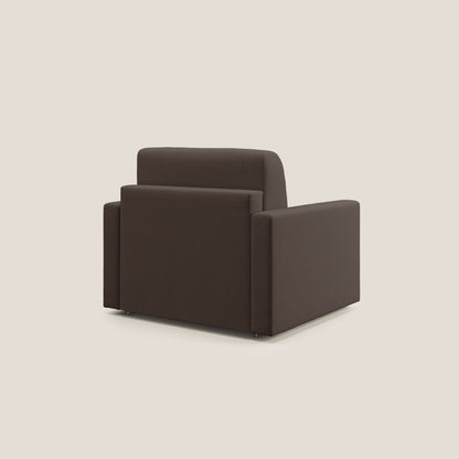 Chris poltrona letto in tessuto impermeabile T13 marrone