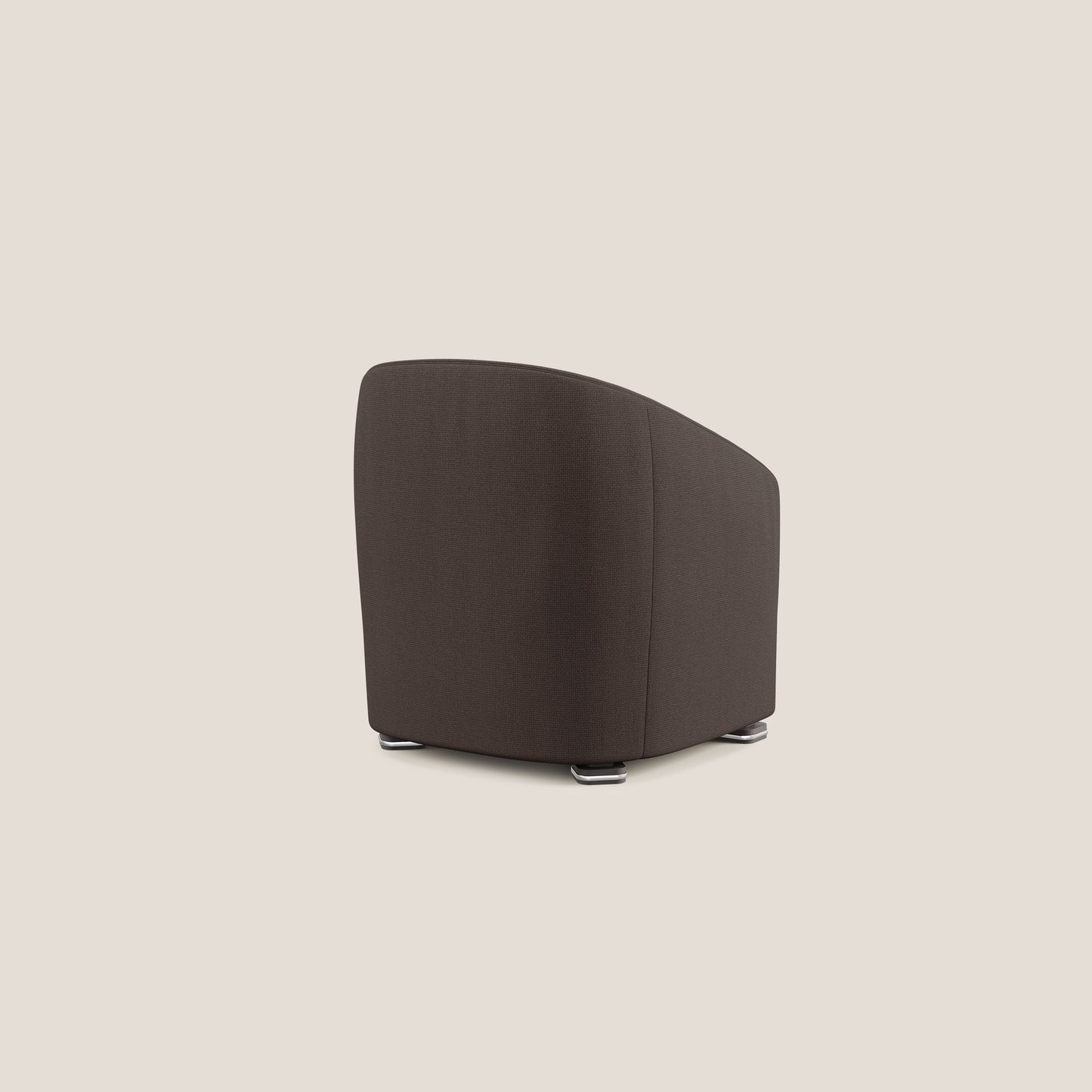 Cloe Poltroncina in tessuto smacchiabile con acqua QuickClean T08 marrone