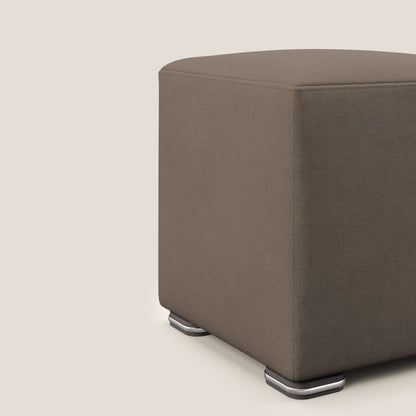 Pouf cubo in tessuto morbido impermeabile T02 marrone