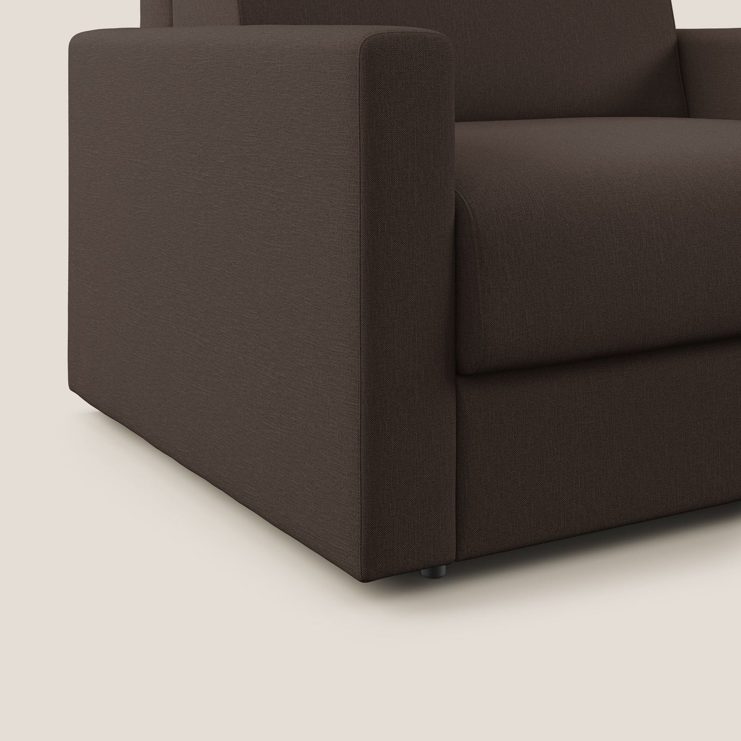 Chris poltrona letto in tessuto impermeabile T13 marrone