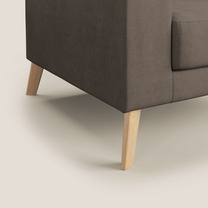 Poltroncina danese in tessuto morbido impermeabile T02 marrone