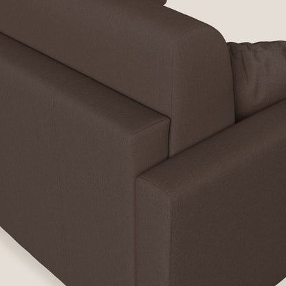 Chris Divano letto angolare 5 posti in tessuto impermeabile T13 marrone