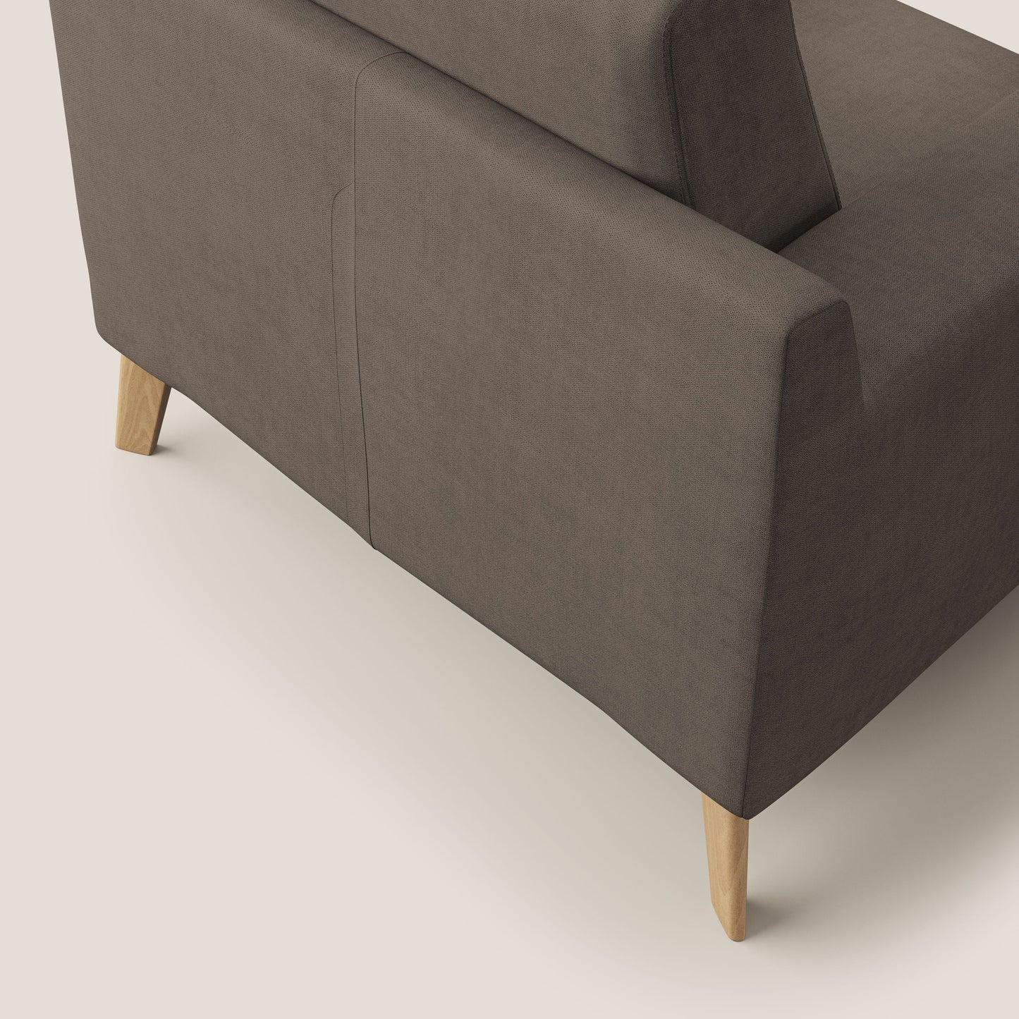 Poltroncina danese in tessuto morbido impermeabile T02 marrone